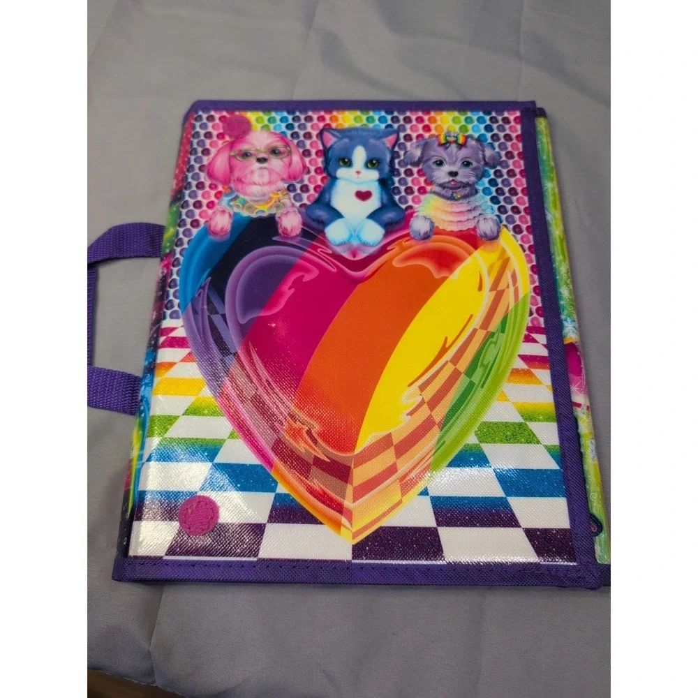 Lisa Frank TIKANNI HUSKY Trifold Portfolio‎ Storage Case Folder Empty